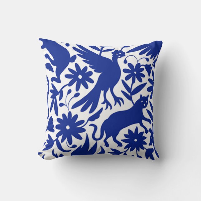 Mexican Otomi Throw Pillow (Front)