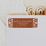 Mexican Papel Picado Address<br><div class="desc">Add a festive touch to your wedding with these Mexican theme rustic terracotta Address Labels. Matching items in our store Cava Party Designs.</div>