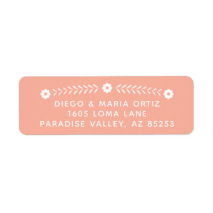 Mexican Papel Picado Return Address Labels