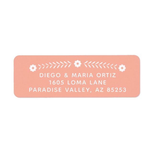 Mexican Papel Picado Return Address Labels (Front)