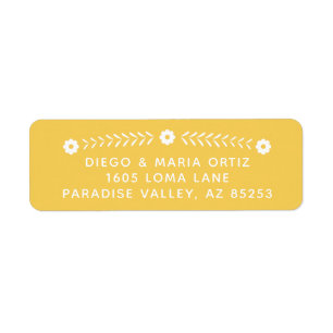 Mexican Papel Picado Return Address Labels