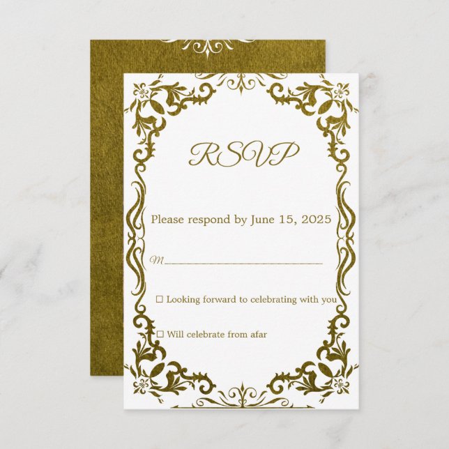 Mexican Papel Picado Wedding RSVP Card (Devant / Derrière)