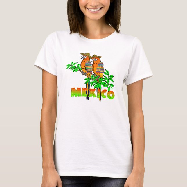 Mexican Parrots T-Shirt (Front)