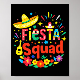 Mexican party funny cinco de mayo fiesta squad poster