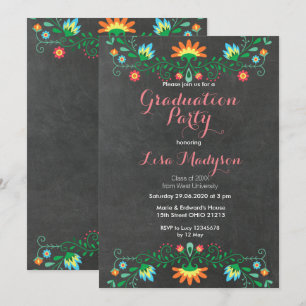 Mexican Party Graduation Invitation Card