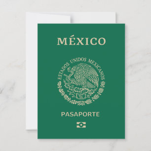 Mexican passport postcard