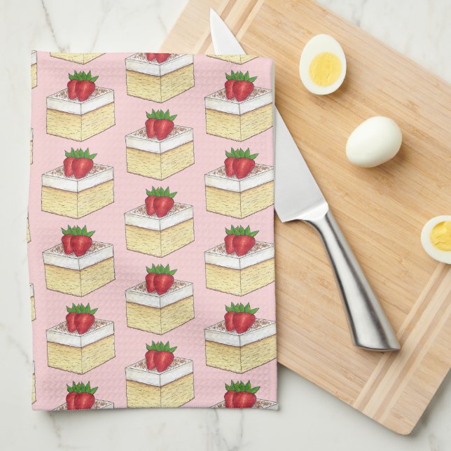 Mexican Pastel de Tres Leches Cake Baking Dessert Kitchen Towel (Quarter Fold)