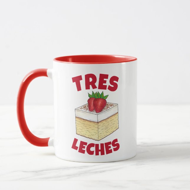 Mexican Pastel de Tres Leches Cake Baking Dessert Mug (Left)