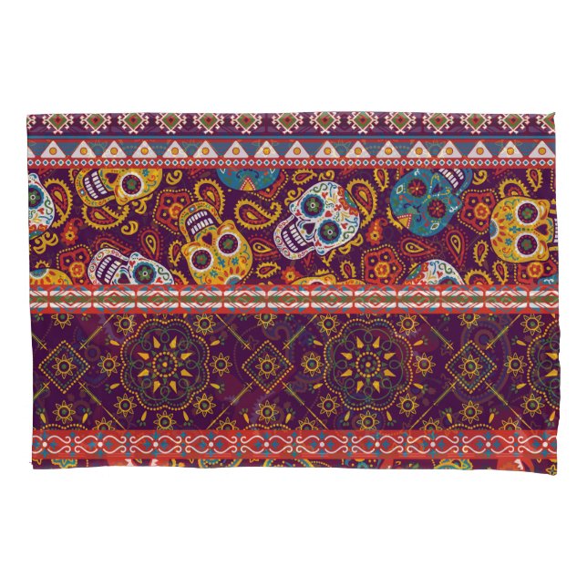 Mexican patchwork: traditional vintage design. pillowcase (Front)