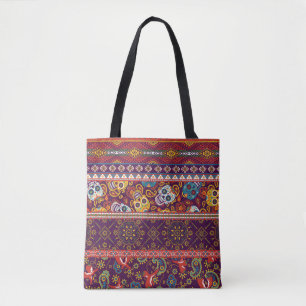 Mexican patchwork: traditional vintage design. tote bag