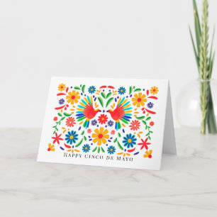 Mexican Pattern Five of Mayo Greeting Card