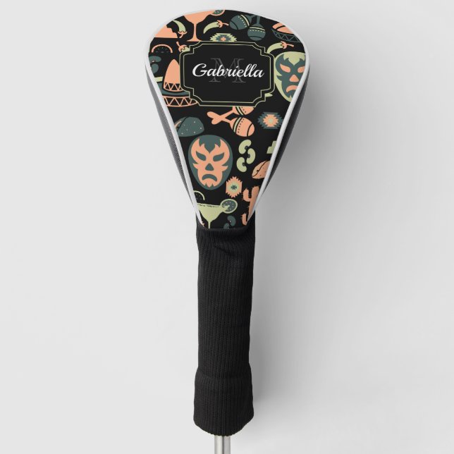 Mexican Pattern Golf Head Cover (Front)