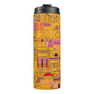 Mexican pattern seamless design. Decoration textil Thermal Tumbler