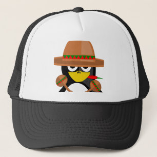 Mexican Penguin Trucker Hat