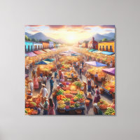 Mexican people Farmers Market Abstract art