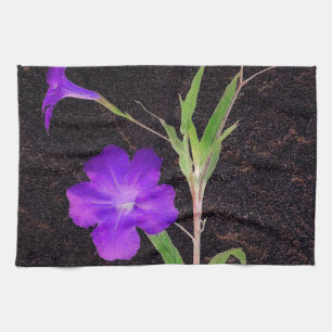 Mexican Petunia Purple Kitchen Towel