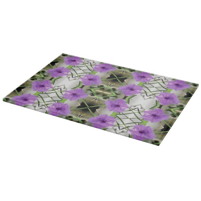 Mexican Petunias and Latticework Cutting Board (Corner)