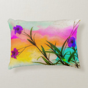 Mexican Petunias Love Colour Accent Pillow