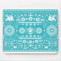 Mexican Picado Turquoise Teal Cut Paper Papel