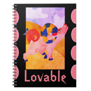 Mexican pig traditional folk art      notebook