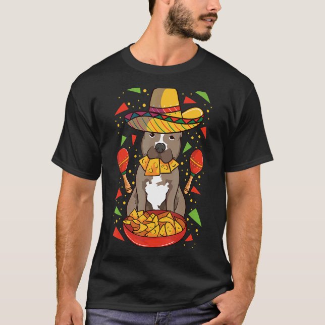 Mexican Pitbull Dog For Mexicans And Pitbulls T-Shirt (Front)