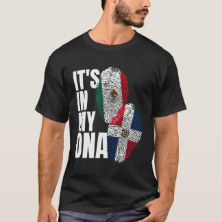 Mexican Plus Dominican Dna Flag Heritage T-Shirt
