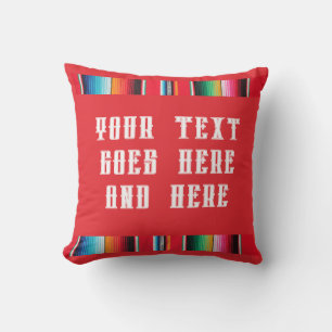 Mexican poncho blanket Mexico throw pillow