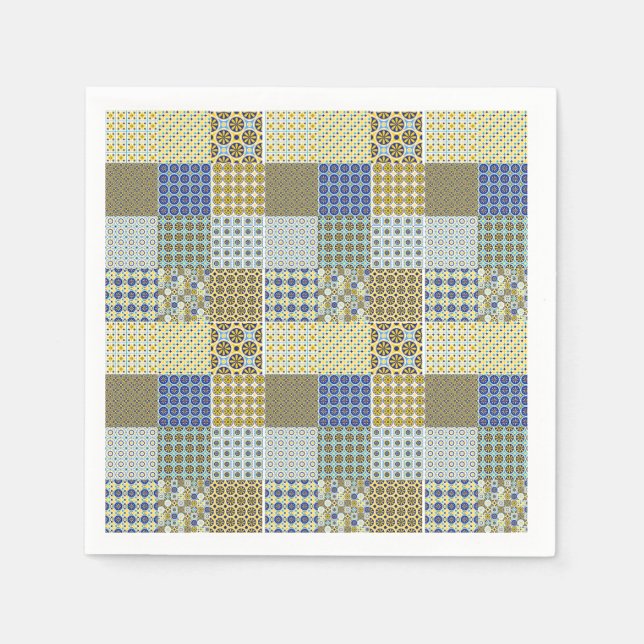 Mexican Portuguese Talavera Azulejo  Napkin (Front)