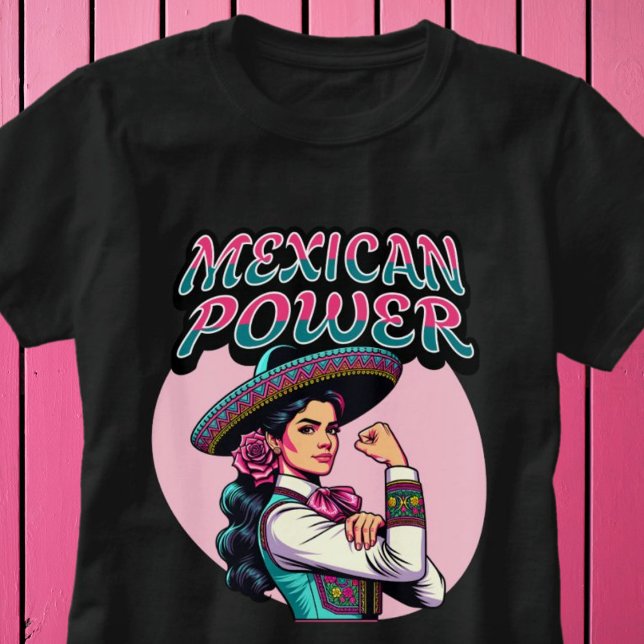 Mexican Power Strong Mariachi Woman Shirt (Mexican Power Strong Mariachi Woman Shirt)
