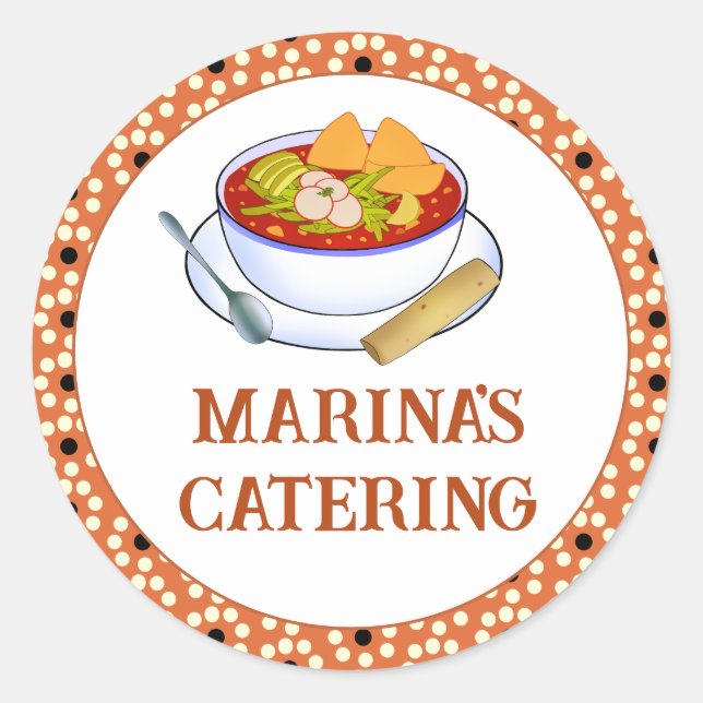 Mexican Pozole Rojo De Pollo Classic Round Sticker (Front)