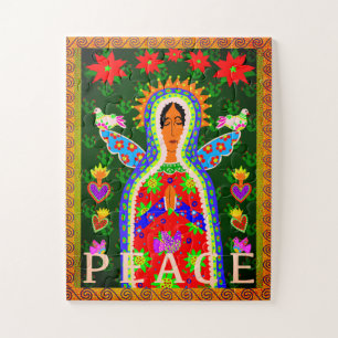 Mexican Praying Peace Angel 10 Piece Jigsaw Puzzle