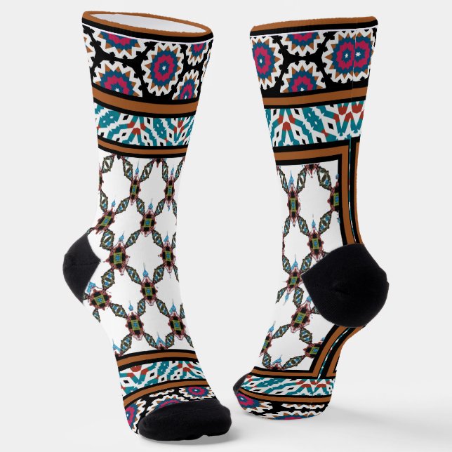 Mexican Pride 2 Design Socks (Angled)