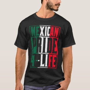 Mexican Pride 4 Life  Mexico Flag Vintage T-Shirt