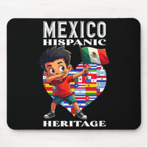 Mexican pride flag mexico roots heritage hispanic mouse pad