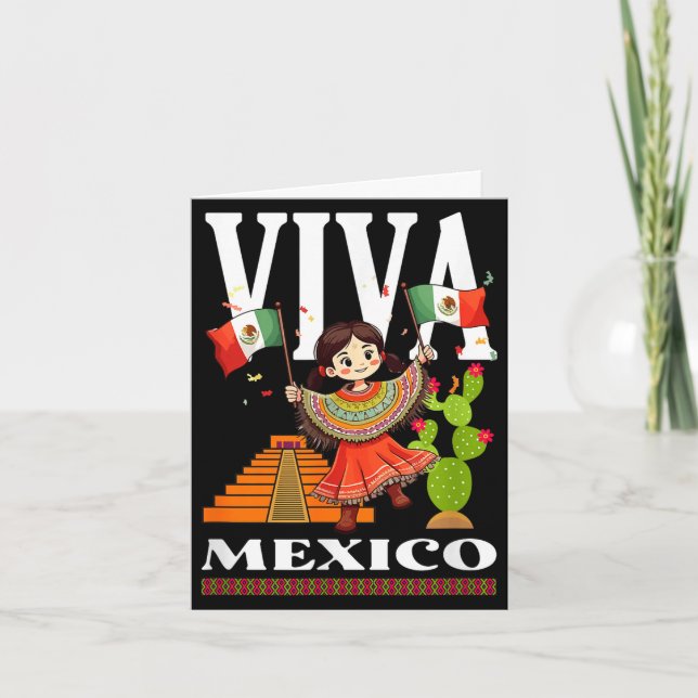Mexican pride flag mexico roots heritage mexico  card (Front)