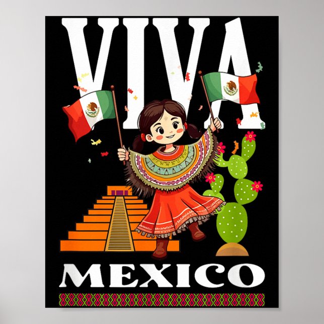 Mexican pride flag mexico roots heritage mexico  poster (Front)