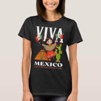 Mexican pride flag mexico roots heritage mexico  T-Shirt