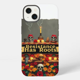 Mexican Protest Sugar Skull   Resistance Art iPhone 13 Case