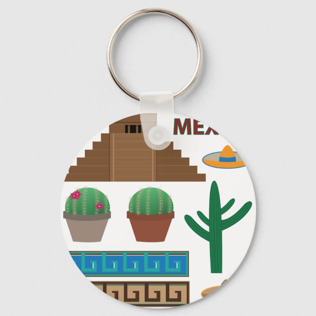 mexican pyramid keychain (Front)