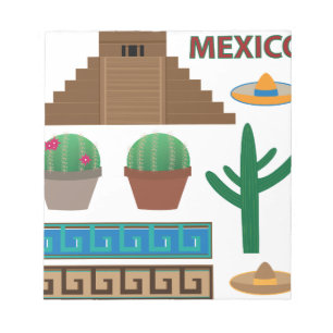 mexican pyramid notepad