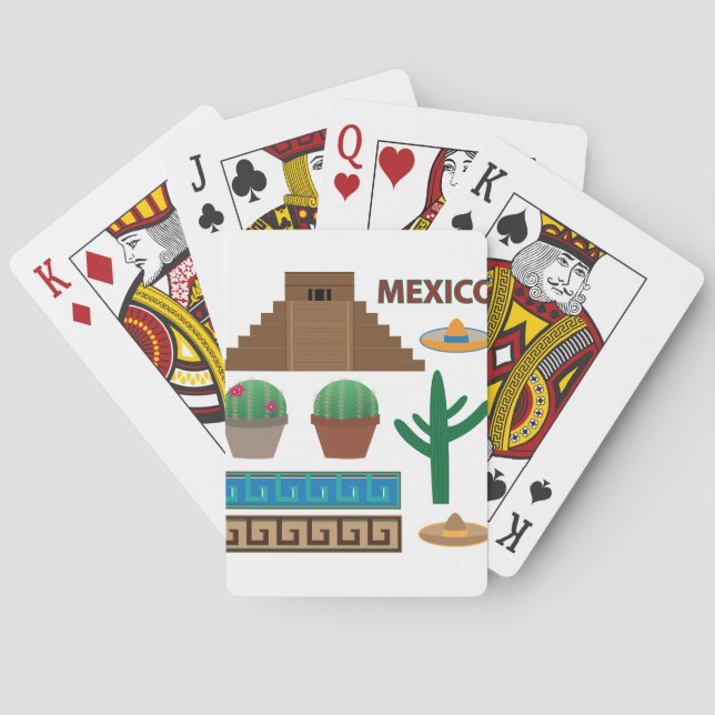 mexican pyramid playing cards (Back)
