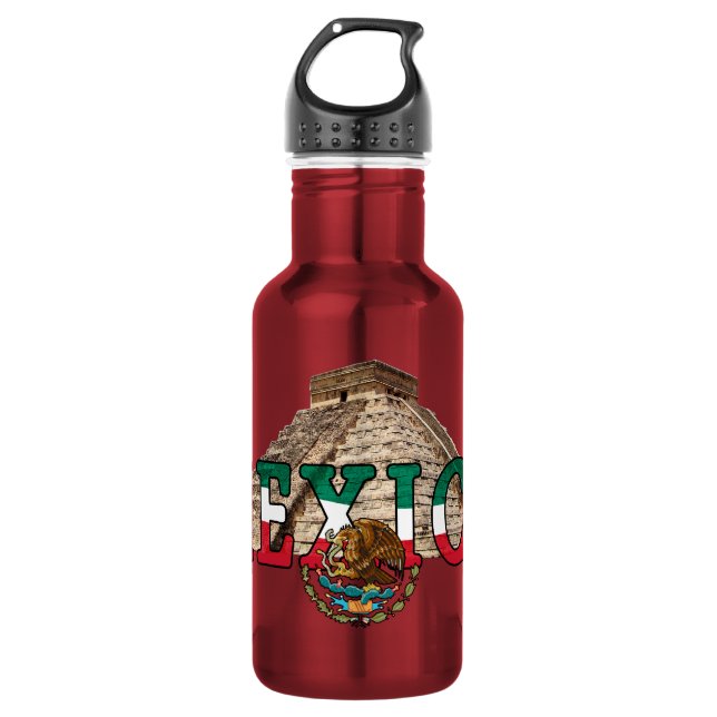 Mexican Pyramids Water Bottle (Front)