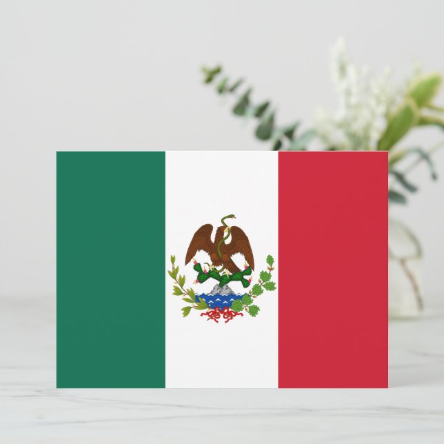 Mexican Republic Flag: 1824-1835, Santa Anna Invitation (Standing Front)