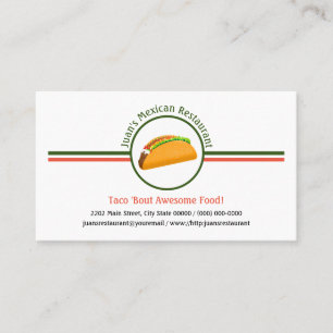 Mexican Restaurant Logo Custom Business Card