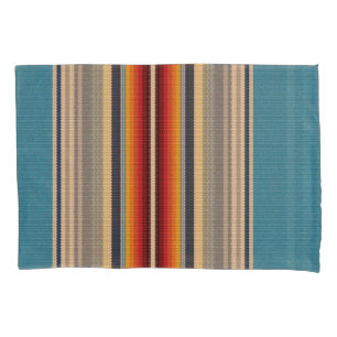 Mexican Rug: Colourful Stripes Seamless. Pillowcase