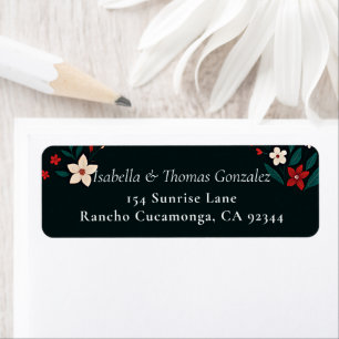 Mexican Rustic Elegant Christmas Return Address