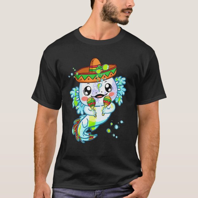 Mexican salamander Funny Axolotl Mexico Women Men  T-Shirt (Front)