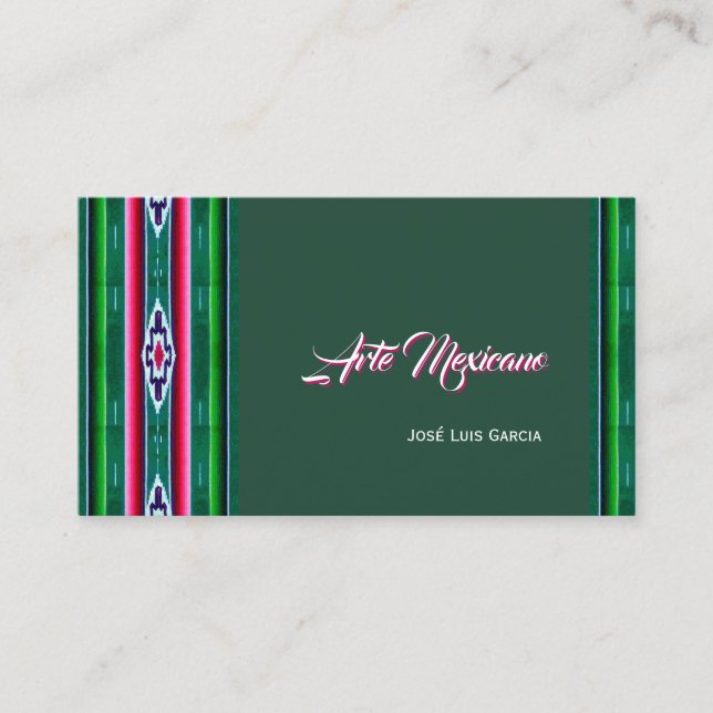Mexican Sarape Pattern Business Card (Front)