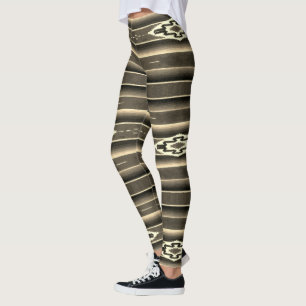 Mexican Sarape Pattern in Sepia Leggings