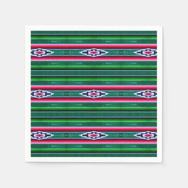 Mexican Sarape Pattern Napkin (Front)